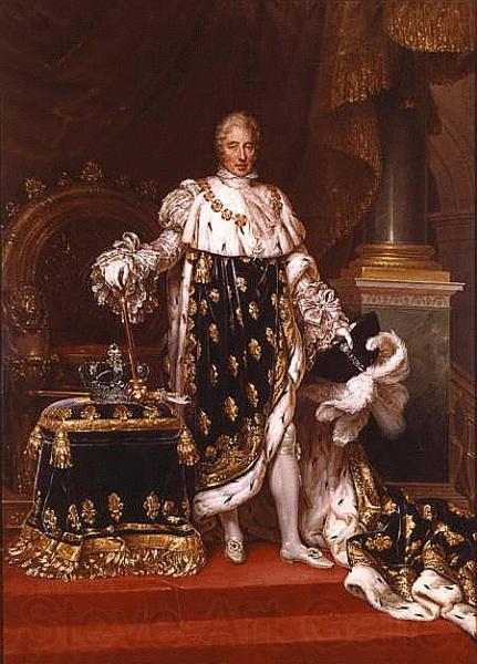 unknow artist Portrait of the King Charles X of France in his coronation robes Spain oil painting art